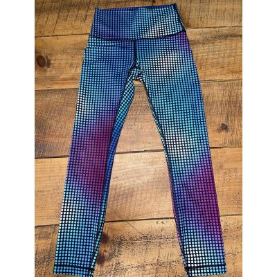 Womens Lululemon Cosmic Rainbow Polka Dot Ankle Cropped Leggings 4